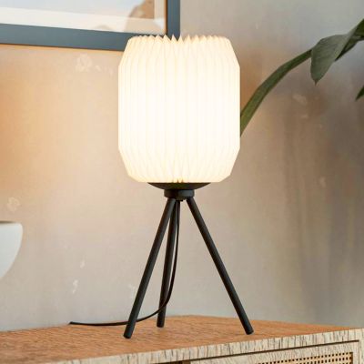 Papierowa lampa stołowa biała, Kars, z przełącznik