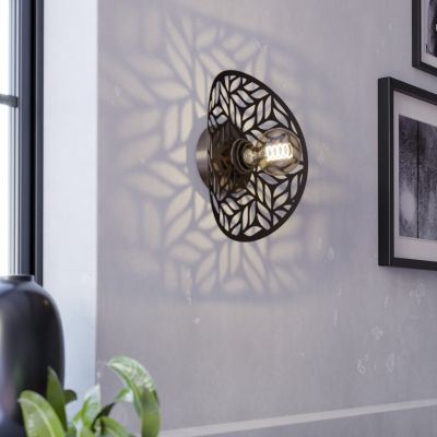 Stalowy vintage kinkiet brązowy, Suraj