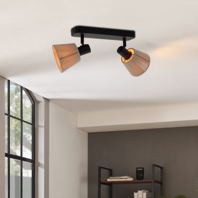 Tkaniny rustykalny spot sufitowy kremowy, Serah