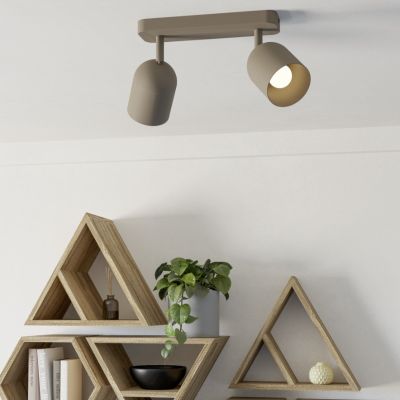 Stalowy vintage spot sufitowy brązowy, Tjitte