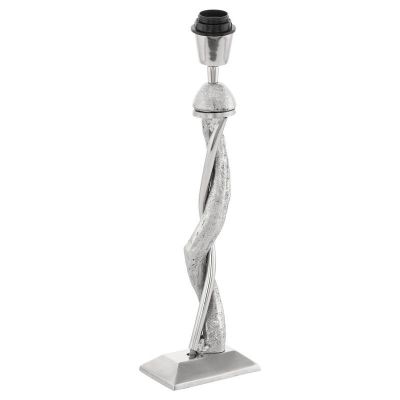 Aluminiowa nowoczesna lampa stołowa bez abażur niklowa, Mason, z przełącznik