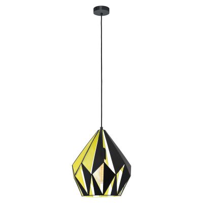 Metalowa retro lampa wisząca czarna, Acri