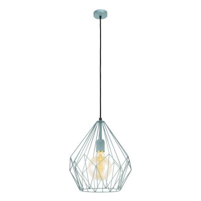 Metalowa industrialna lampa wisząca zielona, Acri