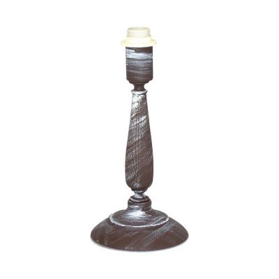 Metalowa rustykalna lampa stołowa bez abażur brązowa, Noah, z przełącznik