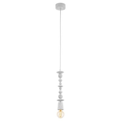 Drewniana lampa wisząca biała, Abel