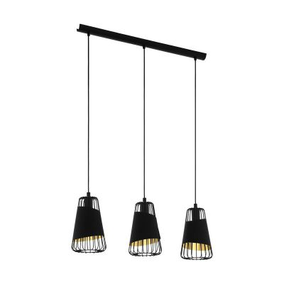 Metalowa retro lampa wisząca czarna, Joost