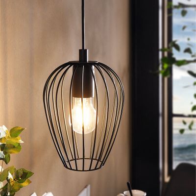 Metalowa industrialna lampa wisząca czarna, Kitana