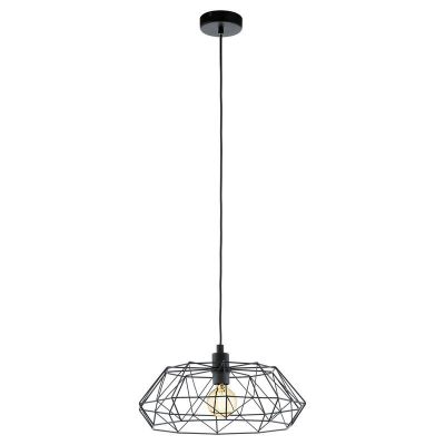 Metalowa industrialna lampa wisząca czarna, Acri