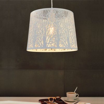 Stalowa rustykalna lampa wisząca biała, Nika