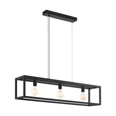 Metalowa industrialna lampa wisząca czarna, Jaxx