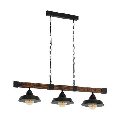 Drewniana lampa wisząca brązowa, Josia