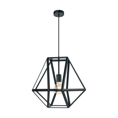 Metalowa industrialna lampa wisząca czarna, Agnita