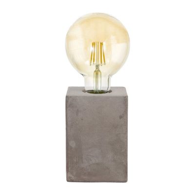 Ceramiczna lampa stołowa szara, Dylano, z przełącznik