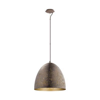 Stalowa retro lampa wisząca brązowa, Ajay