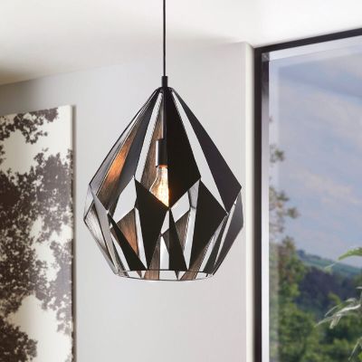 Metalowa nowoczesna lampa wisząca czarna, Acri
