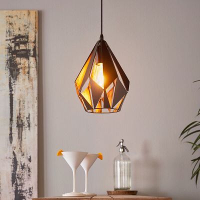 Metalowa design lampa wisząca czarna, Acri