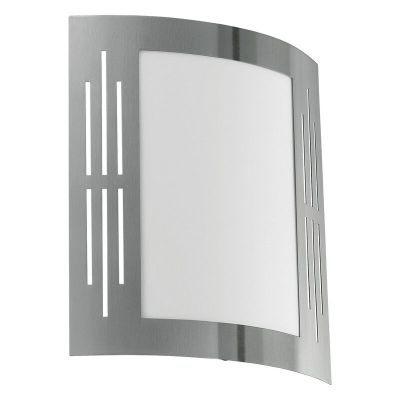 Plastikowa lampa zewnętrzna srebrna, Elyana, IP44