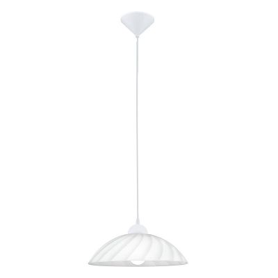 Szklana lampa wisząca biała, Kaj