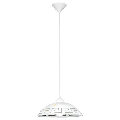 Szklana design lampa wisząca biała, Kaj