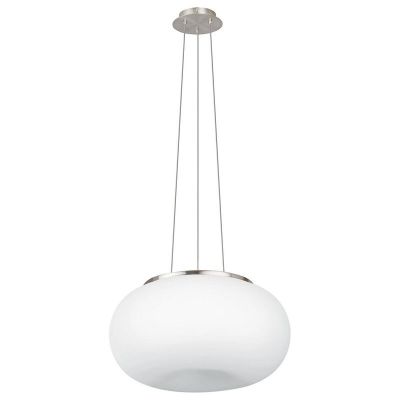 Szklana design lampa wisząca niklowa, Skyler