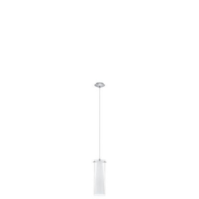 Szklana nowoczesna lampa wisząca chromowana, Barceno