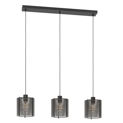 Drewniana industrialna lampa wisząca czarna, Randy