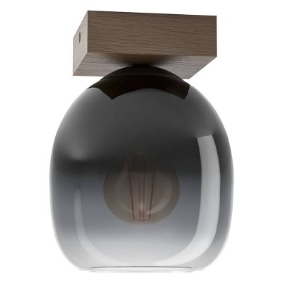 Drewniana nowoczesna lampa sufitowa brązowa, Frida