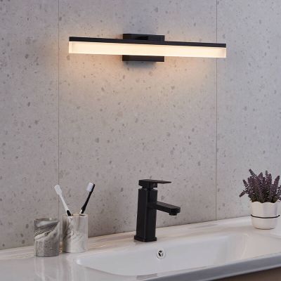 Aluminiowy nowoczesny kinkiet łazienkowy czarny, Michelle, 11W, 3000K LED, IP44