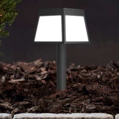 Plastikowa słoneczna lampa dogruntowa czarna, Imelda, 7,5W, 3000K LED, IP65