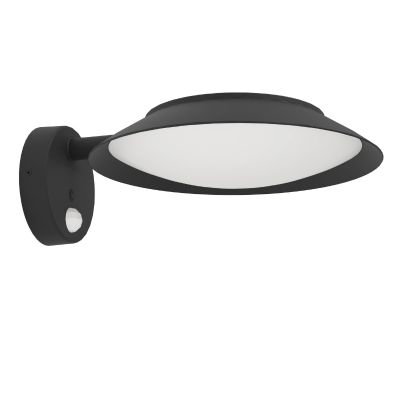 Plastikowy kinkiet solarny zewnętrzny czarny, Iacopo, 7W, 3000K LED, IP65