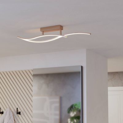 Stalowa design lampa sufitowa brązowa, Tevin, 12W, 4000K LED