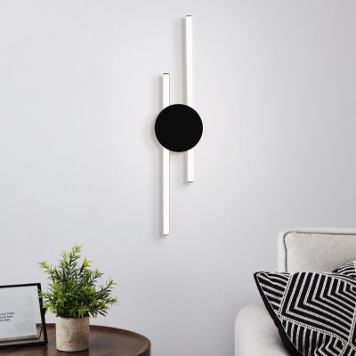 Aluminiowy design kinkiet czarny, Vixa, 20W, 3000K LED
