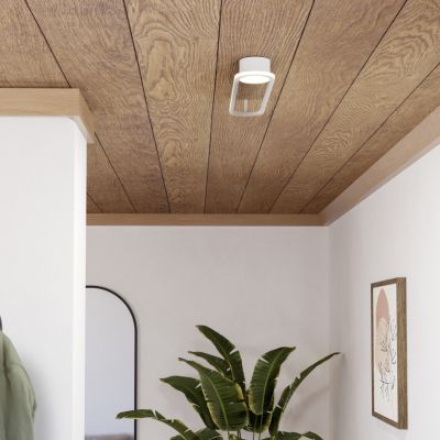 Stalowa design lampa sufitowa biała, Constance, 24W, white switch LED