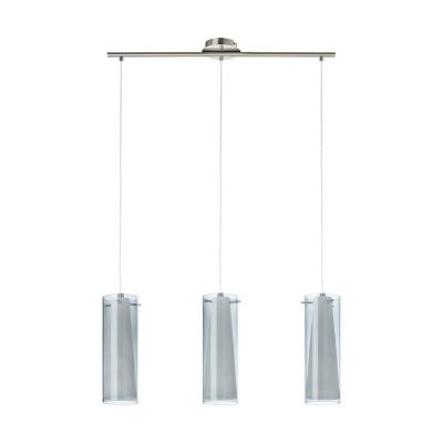 Szklana nowoczesna lampa wisząca szara, Barceno