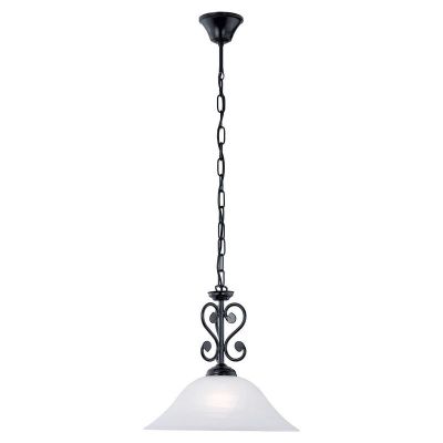 Szklana klasyczna lampa wisząca biała, Tesse