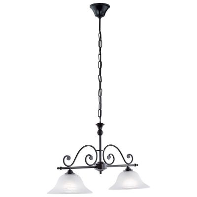 Szklana klasyczna lampa wisząca biała, Tesse