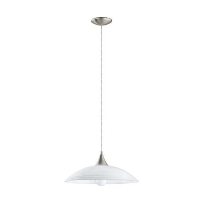 Szklana lampa wisząca biała, Valgano