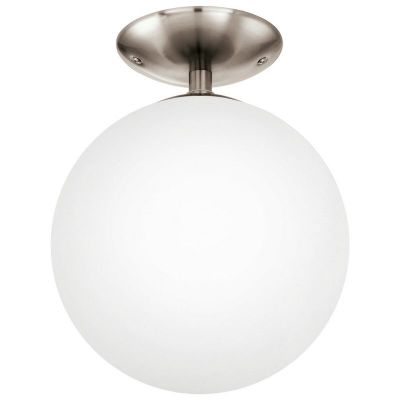 Szklana lampa sufitowa niklowa, Dave