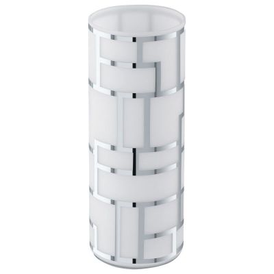 Szklana design lampa stołowa chromowana, Bjorn, z przełącznik