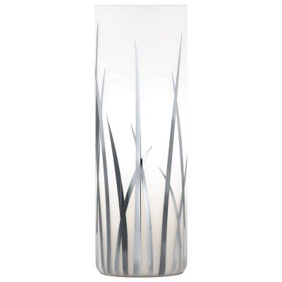 Szklana design lampa stołowa chromowana, Ilyas, z przełącznik