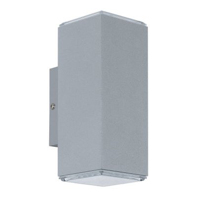 Aluminiowa nowoczesna lampa zewnętrzna srebrna, Nadira, 4W, 3000K LED, IP44