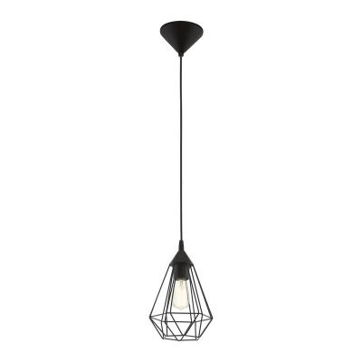 Metalowa industrialna lampa wisząca czarna, Costel