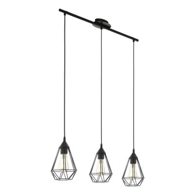 Metalowa industrialna lampa wisząca czarna, Costel