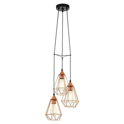 Metalowa industrialna lampa wisząca miedziana, Costel