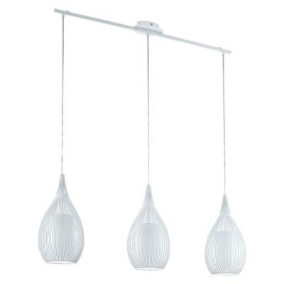 Szklana nowoczesna lampa wisząca biała, Maritima