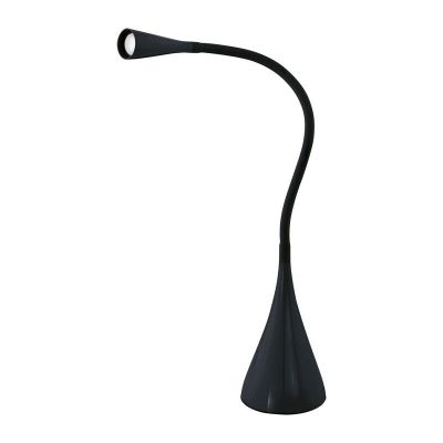 Plastikowa nowoczesna lampa biurkowa czarna, Lieselot, z dotykowy ściemniacz