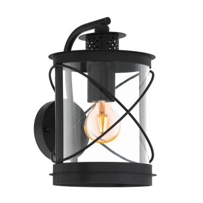 Plastikowa lampa zewnętrzna czarna, Alisia, IP44