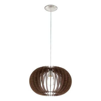 Drewniana rustykalna lampa wisząca brązowa, Kiran