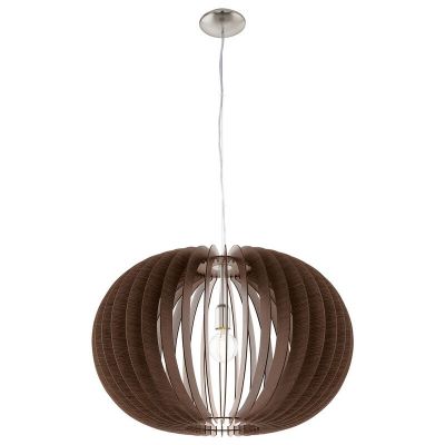 Drewniana rustykalna lampa wisząca brązowa, Kiran