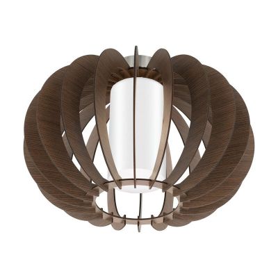 Drewniana rustykalna lampa sufitowa brązowa, Kiran